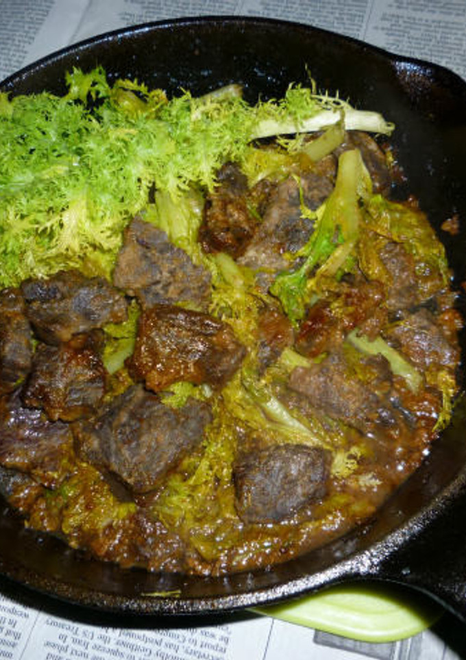 鯨肉の西京漬けとわさび菜の炒め物-レシピのメイン写真