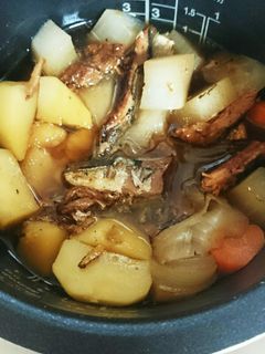 炊飯器で!缶詰と野菜の煮物!-レシピのメイン写真