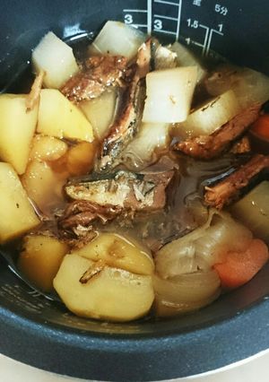 炊飯器で！缶詰と野菜の煮物！-レシピのメイン写真