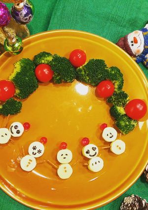 超絶簡単♡チーズとパスタで雪だるま-レシピのメイン写真