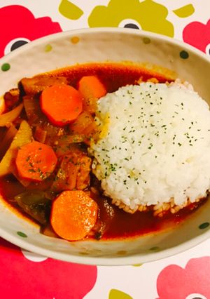 チキンとトマトジュースでハヤシライス風-レシピのメイン写真