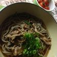 生姜入り肉キノコ蕎麦