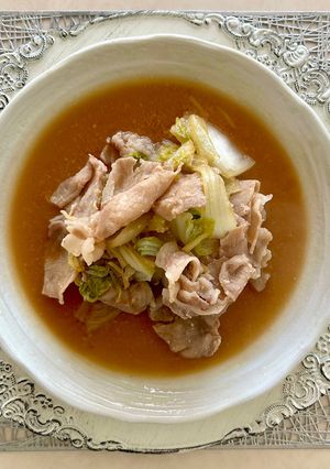 白菜とたっぷり豚肉の生姜蒸し-レシピのメイン写真
