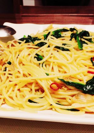 ちょー簡単！あさりとほうれん草のパスタ-レシピのメイン写真