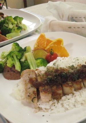 ポークステーキ丼~オシャレにプレートで♪-レシピのメイン写真