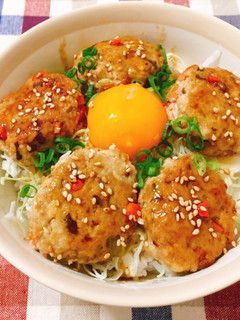 絶品☆豆腐つくねのポン照り外大丼-レシピのメイン写真
