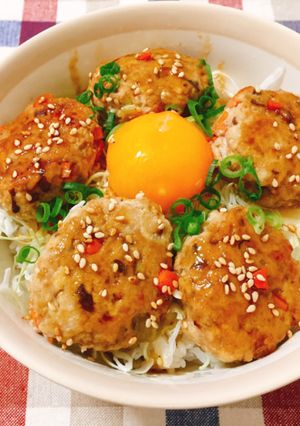 絶品☆豆腐つくねのポン照り外大丼-レシピのメイン写真