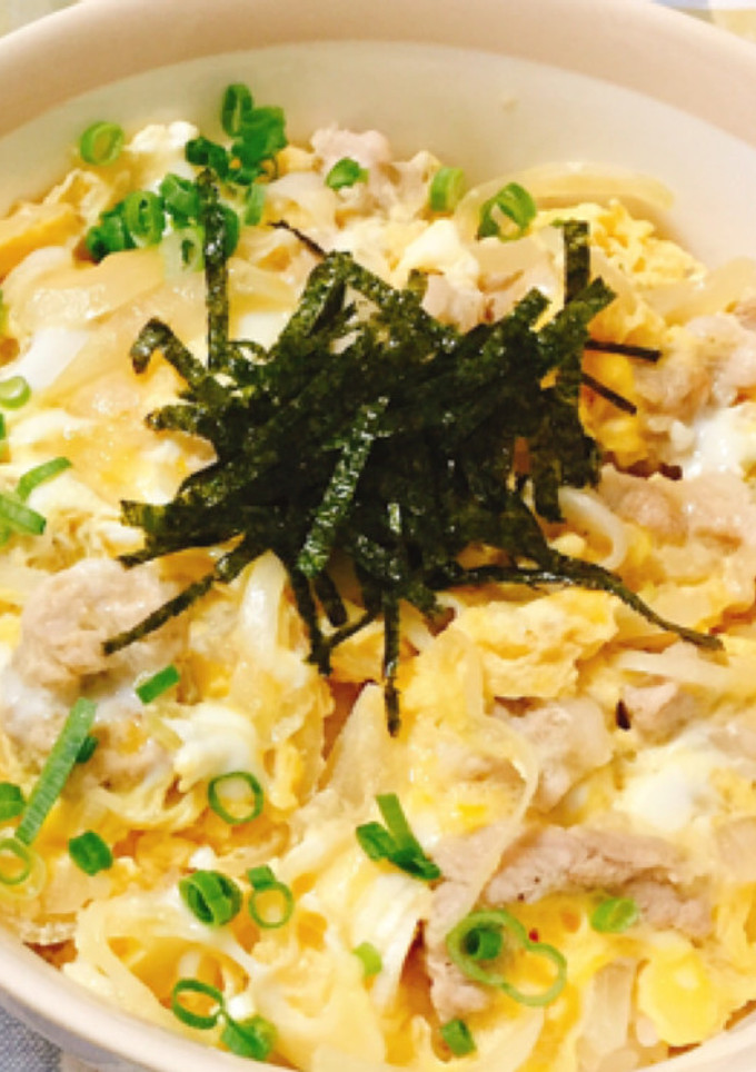 あっさり◎豚肉のあごだし卵とじ丼-レシピのメイン写真