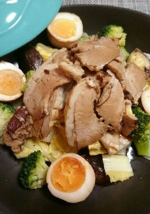 紅茶の煮豚de温野菜サラダ-レシピのメイン写真
