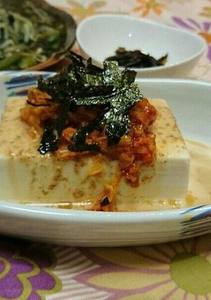 豆腐のキムチごまだれ【あと一品に】-レシピのメイン写真