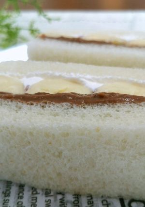 チョコクリームとバナナのサンドイッチ-レシピのメイン写真