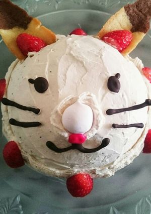 うさぎのイチゴムースケーキ☺-レシピのメイン写真