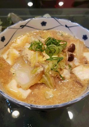 美味しい！白菜とお豆腐のすき煮風卵とじ-レシピのメイン写真