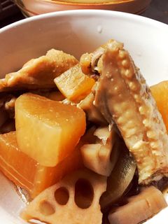 大根と鶏肉(骨つき)の煮物-レシピのメイン写真