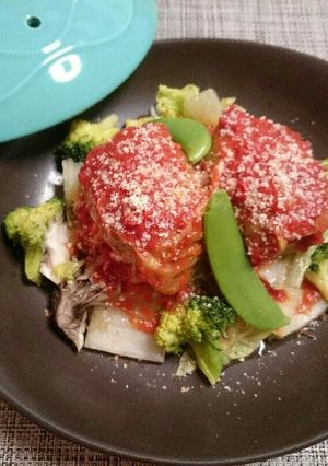 ロールキャベツde温野菜サラダ-レシピのメイン写真