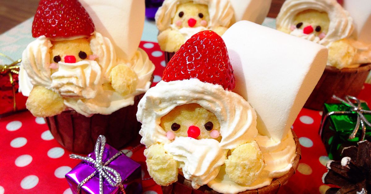 クリスマス☆*サンタカップケーキ*☆ by スズケンさんの嫁