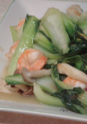 エビとチンゲン菜の塩ダレ炒め-レシピのメイン写真