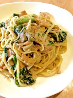 鮭のお醤油クリームパスタ-レシピのメイン写真