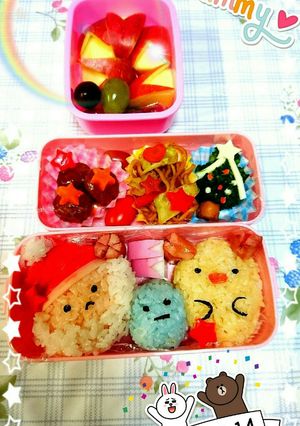 キャラ弁☆クリスマス弁当(すみっこ他)-レシピのメイン写真