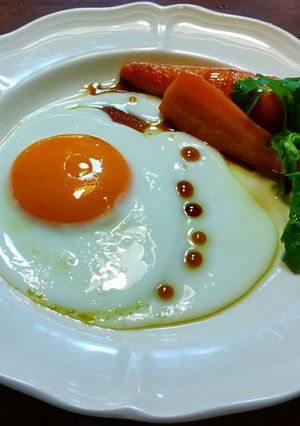 目玉焼きは『ポン酢派』になっていました　-レシピのメイン写真