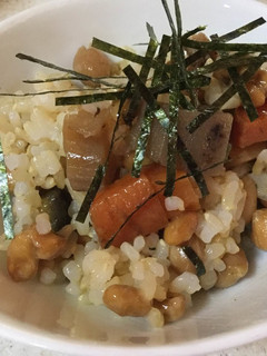 煮豆と納豆のまぜご飯-レシピのメイン写真