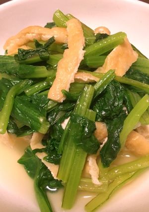 白だしで。油揚げと小松菜の煮浸し-レシピのメイン写真