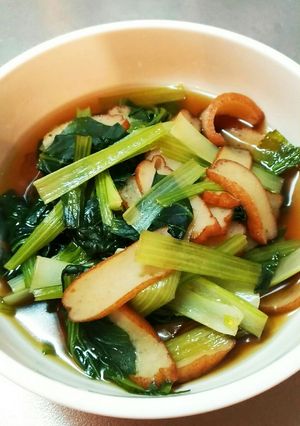 母の味…さつま揚げと青菜のだし煮-レシピのメイン写真