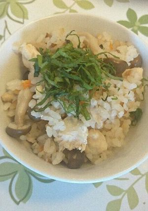 梅と鶏肉の昆布茶炊き込みご飯-レシピのメイン写真