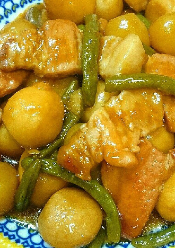 豚と里芋と蒟蒻の煮物で大皿おかず★-レシピのメイン写真
