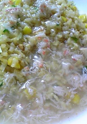 玄米ご飯で作る☆あんかけカニ炒飯-レシピのメイン写真