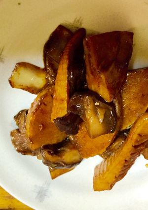 筍と玉ねぎと椎茸の焼きそばソース炒め-レシピのメイン写真
