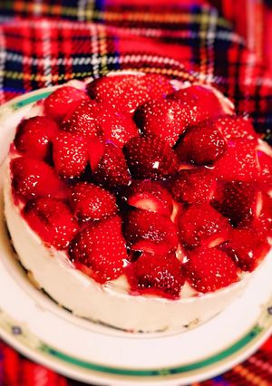 糖質制限◆きらきら苺レアチーズケーキ-レシピのメイン写真