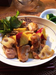簡単デリ♪鶏れんこんさつまいもの甘酢炒め-レシピのメイン写真