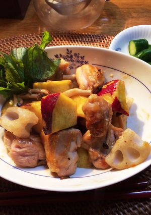 簡単デリ♪鶏れんこんさつまいもの甘酢炒め-レシピのメイン写真