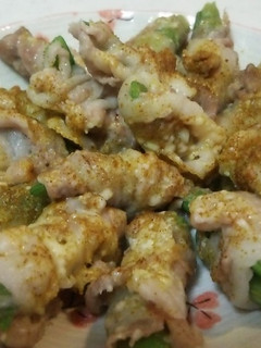 スナップえんどうの肉巻き♪チーズカレー味-レシピのメイン写真