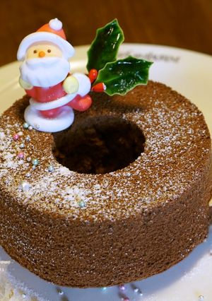 米粉のココアシフォン（油無し）クリスマス-レシピのメイン写真