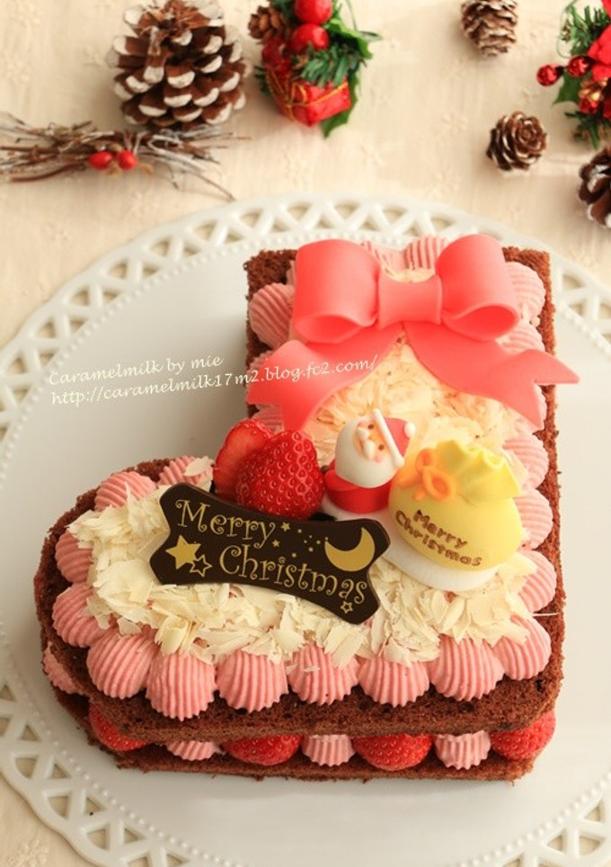 クリスマスブーツのチョコレートケーキ-レシピのメイン写真