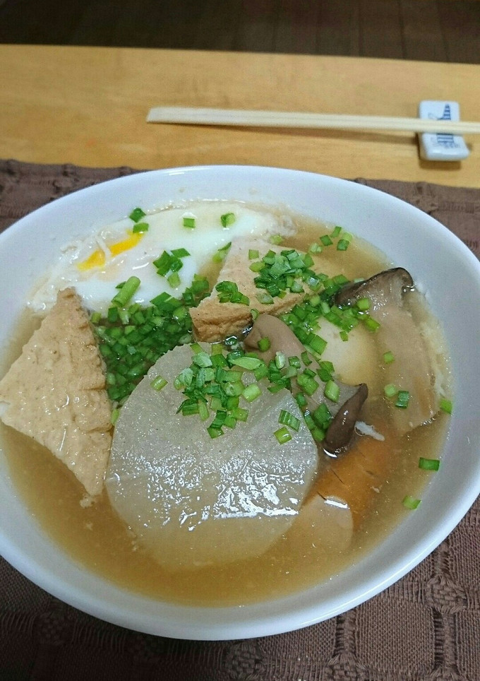 おでんの残りに卵おとしてみました-レシピのメイン写真