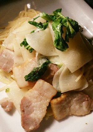 聖護院大根とベーコンのパスタ★★★-レシピのメイン写真