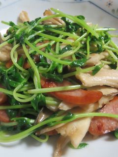 舞茸と豆苗とウインナーの中華炒め-レシピのメイン写真