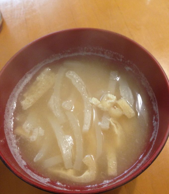 簡単!大根の皮と油揚げのお味噌汁-レシピのメイン写真