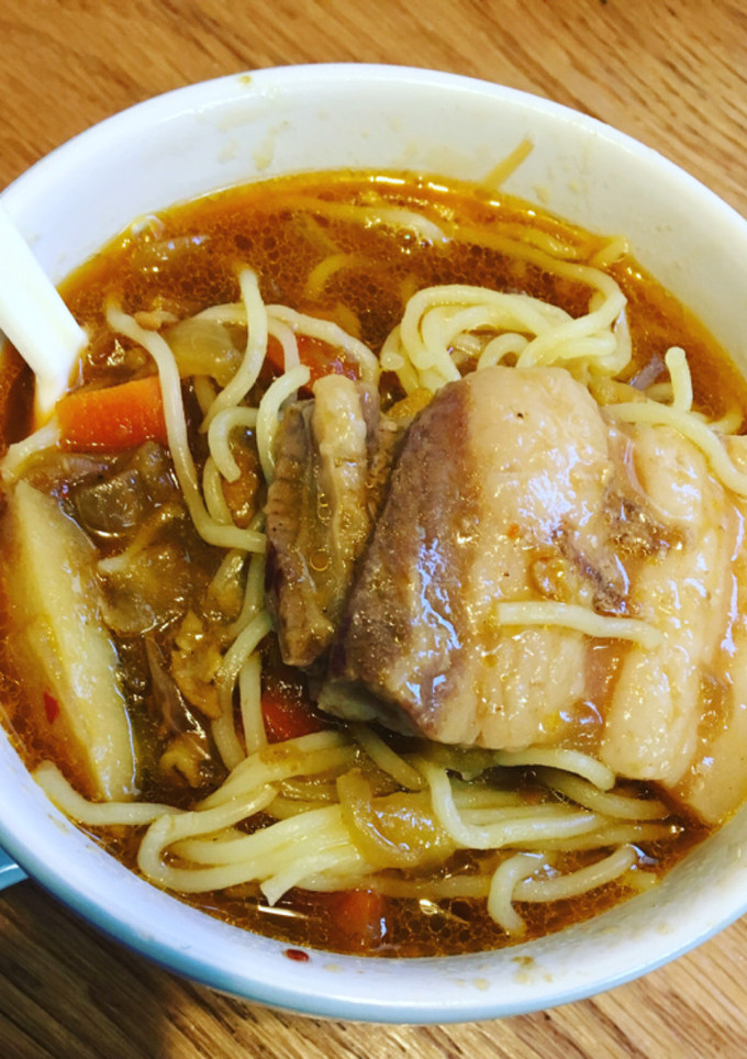 角煮とカレーの残り物で♡簡単ラーメン-レシピのメイン写真