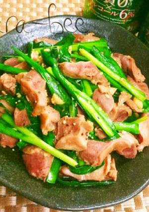 悶絶酒の伴♡砂肝とニラのにんにく醤油炒め-レシピのメイン写真