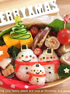 クリスマス☆簡単♩スノーマン☆キャラ弁♫-レシピのメイン写真