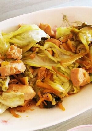 簡単！鳥むね肉と野菜炒め-レシピのメイン写真