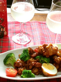 黒酢で手羽元甘辛煮 X’mas ver.-レシピのメイン写真