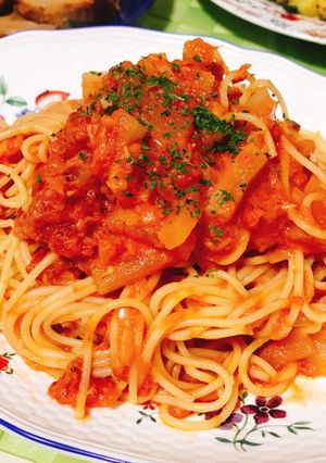 ツナと大根のトマトパスタ♡-レシピのメイン写真