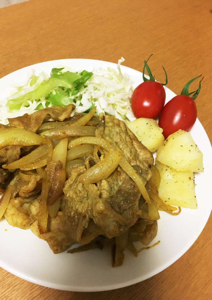 豚こまと玉ねぎのカレー生姜炒め-レシピのメイン写真