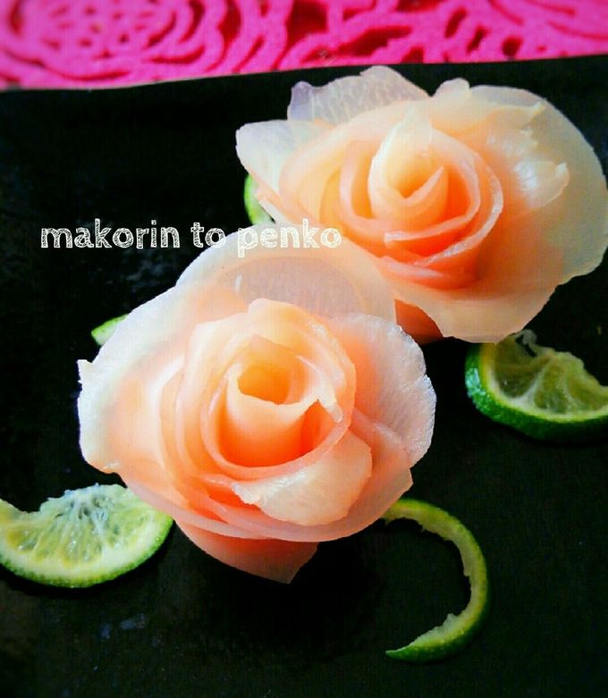 母の日＊おもてなし＊ガリで薔薇飾り by まこりんとペン子