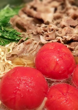 フルーツトマトと豚薄切り肉のさっと煮-レシピのメイン写真